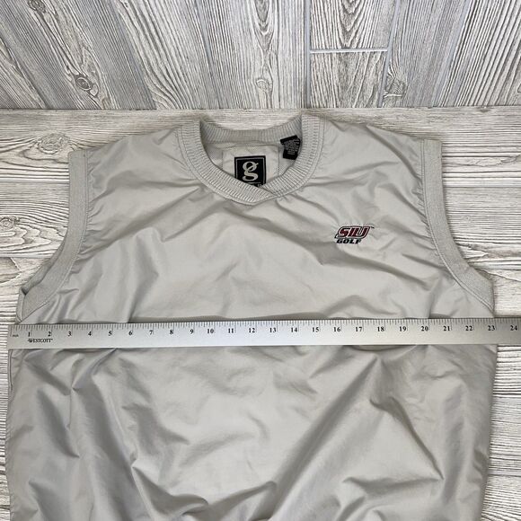Vtg Gear For Sports Windbreaker Golf Vest Men's Size Medium SIU Salukis Tan - Picture 9 of 11